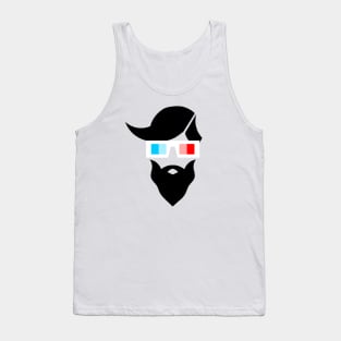 Hipster character design with 3D glasses Tank Top